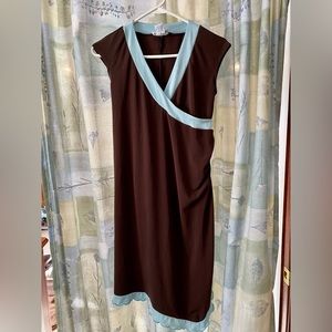 Motherhood Maternity Brown/Teal Dress Size M
